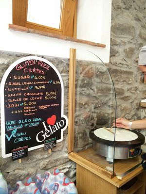 Crepe menu at 5 Terre in Manarola