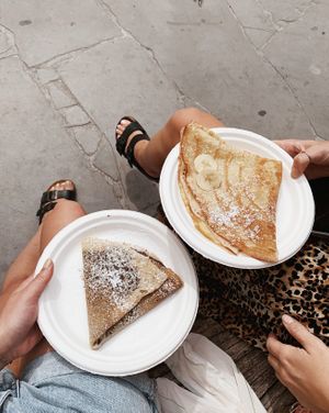One vegan and one gluten free crepe at 5 Terre in Manarola