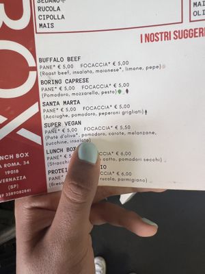   at Lunch Box in Vernazza