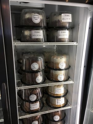 Cakes in freezers  at FoMu - Tremont in Boston