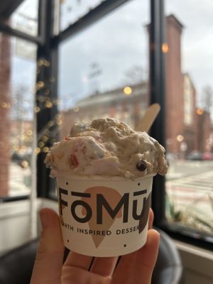 Half cake batter, half chai oatmeal cookie  at FoMu - Tremont in Boston