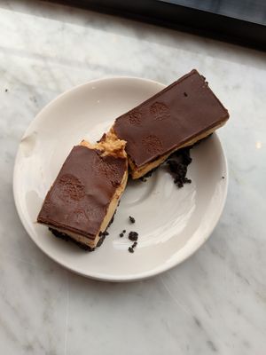 Chocolate peanut butter cup pastry--forgot to take photo before we split it for two at FoMu - Tremont in Boston