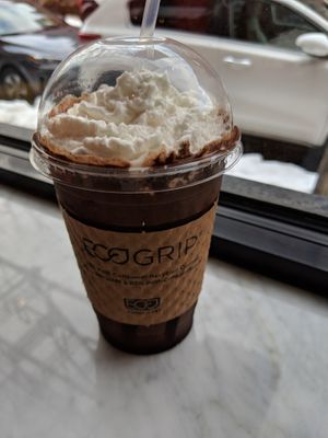 Grasshopper frappe ice cream shake... Mint chocolate is all I need to say :p at FoMu - Tremont in Boston