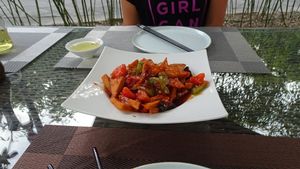 Tofu, wood ear mushroom and veg. at Shangdao Vegetarian 上道素食 in Xian