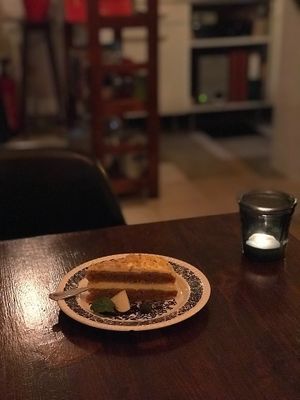 Carrot cake at Bistro Arbol in Lanzarote