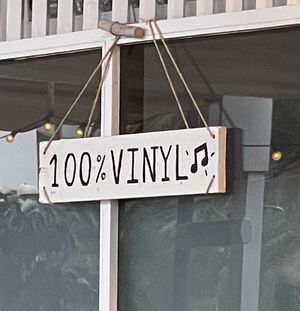 100% vinyl = nostalgia   at Bistro Arbol in Lanzarote