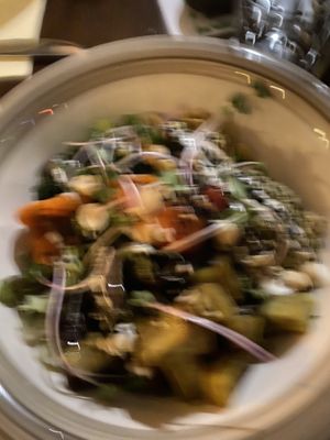 Sorry for bad shot, yummy salad bowl  at Bistro Arbol in Lanzarote