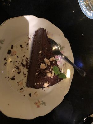 Chocolate tart  at Bistro Arbol in Lanzarote