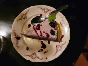 Blueberry cheesecake   at Bistro Arbol in Lanzarote