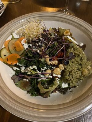 Green pesto salad   at Bistro Arbol in Lanzarote