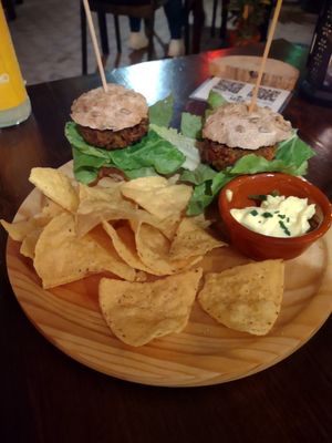 Mini hamburgery at Bistro Arbol in Lanzarote
