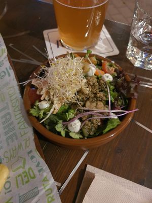 The salad at Bistro Arbol in Lanzarote