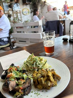 Juicy portobello mushrooms   at Bistro Arbol in Lanzarote