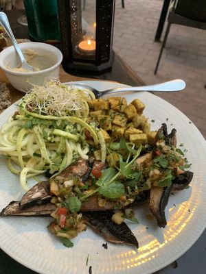 Portobello mushroom dish  at Bistro Arbol in Lanzarote