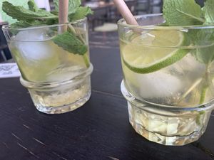 Hugo cocktail (cava, elderflower, mint, lime)  at Bistro Arbol in Lanzarote