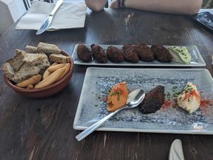 Spreads with bread at Bistro Arbol in Lanzarote
