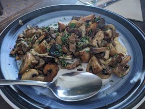 Mushroom main at Bistro Arbol in Lanzarote