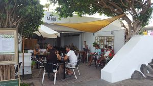 Great terrace with lots a shade & green. at Bistro Arbol in Lanzarote