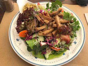 Salat with Seitan at Bistro Arbol in Lanzarote