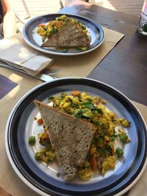 Tofu scramble  at Bistro Arbol in Lanzarote