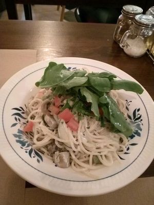 spaghetti with veggies at Bistro Arbol in Lanzarote