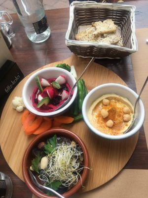 Hummus Share Platter  at Bistro Arbol in Lanzarote