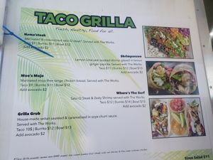 Menu 1 at Taco Grilla in Key West
