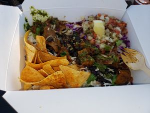 Great food truck bowl. at Taco Grilla in Key West