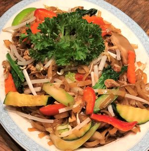 Vegan Pad Thai at Asian Outpost - AO Hawaiian Hideout in Chicago
