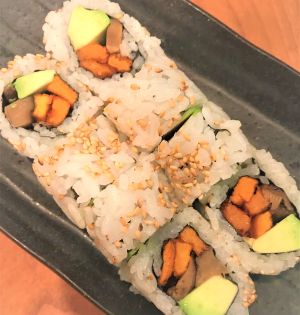 SAS Sushi Roll (shiitake mushroom, avocado, sweet potato) at Asian Outpost - AO Hawaiian Hideout in Chicago