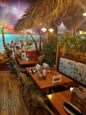 tiki thatched roof at Asian Outpost - AO Hawaiian Hideout in Chicago