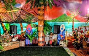 King O Stage at Asian Outpost - AO Hawaiian Hideout in Chicago