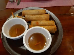 Vegan spring rolls at Rendezvous du Vietnam in Cairns