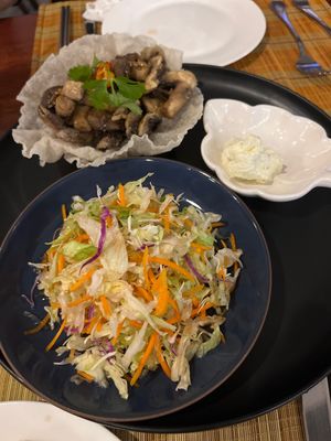 Vegan salt and pepper mushroomms  at Rendezvous du Vietnam in Cairns