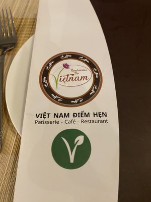 Vegetarian/Vegan menu  at Rendezvous du Vietnam in Cairns
