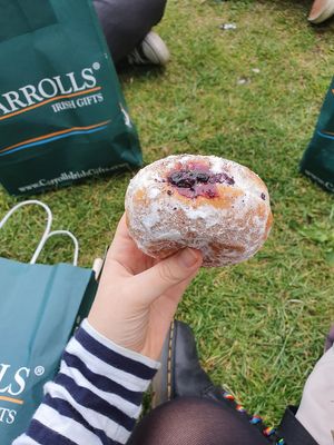 Blueberry filling and lemon juice (I think?) on the outside at The Rolling Donut - Dublin 2 in Dublin