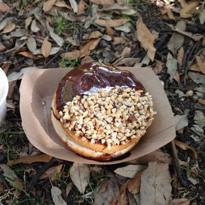 Hazelnut and chocolate (even better than it sounds) at The Rolling Donut - Dublin 2 in Dublin