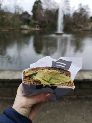 Avocado sandwich at Frankfurter Pause in Frankfurt