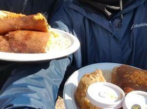 Masala dosa and samosa at NY Dosas in New York City