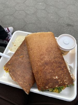 kale special dosa  at NY Dosas in New York City