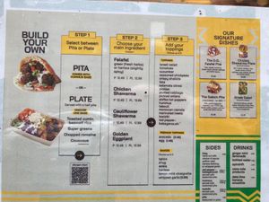 Wall menu at Taïm - West Village in New York City