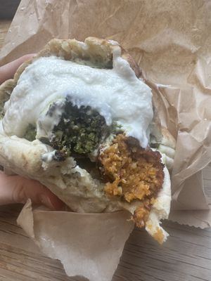 Red and green falafel! (Red was my fave)  at Taïm - West Village in New York City