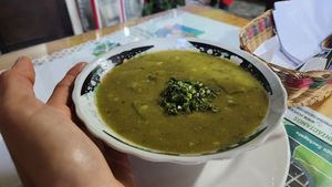 Entrada: Sopa at La Reforma Restaurante Vegetariano in Paipa