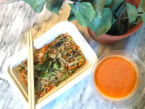 TOO vegan lunch at Fundação Amália Rodrigues at TOO Naturally Healthy Food in Lisbon