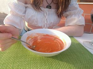 Tomato soup. at Past & Future in Fuerteventura