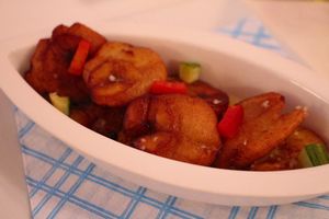 fried bananas at Past & Future in Fuerteventura