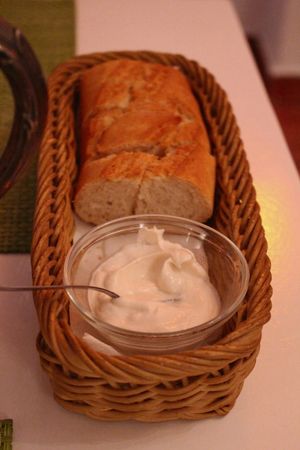 bread and dip at Past & Future in Fuerteventura