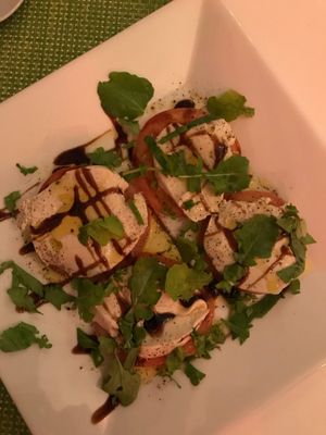 Cashew mozzarella caprese salad  at Past & Future in Fuerteventura