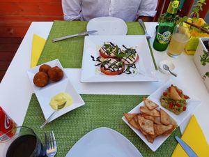 Entres/Tapas: Croquettes, Caprese, Guacamole at Past & Future in Fuerteventura