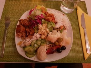 Awesome food from the buffet. at Past & Future in Fuerteventura